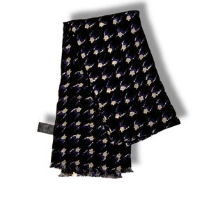 Tommy Hilfiger Scarf Geometric Navy Blue White Black Lightweight Wrap